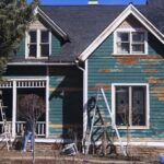 siding repair on Victorian house