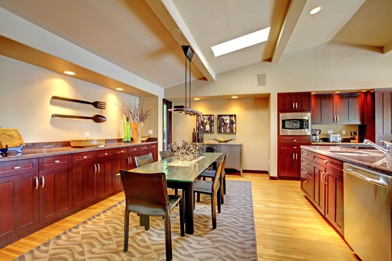 dining room buffet skylight