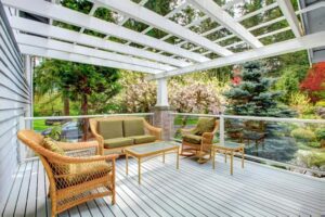 deck glass railing overhead