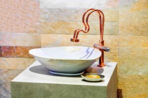 bath faucet and sink bowl