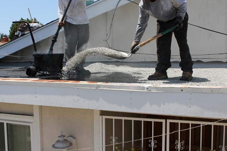 hot mop roofing installation