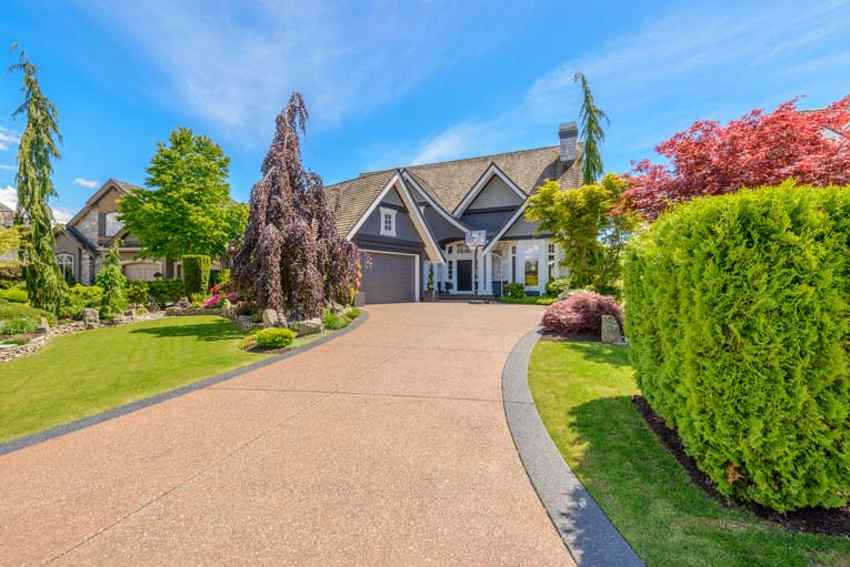 colored concrete driveway