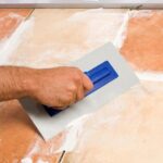 grouting floor tile