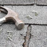 damaged asphalt shingles