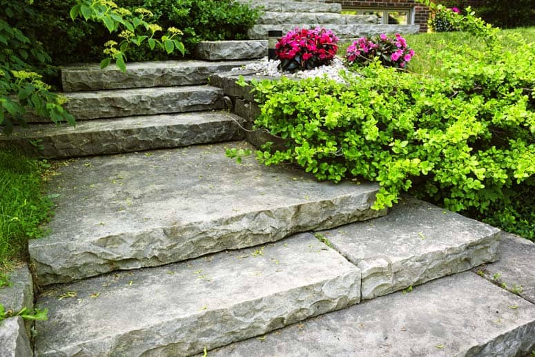 outdoor stone stairway