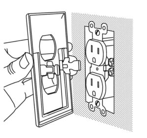 Push the new receptacle cover onto the receptacle.