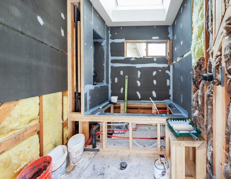 bathroom rough-in remodel