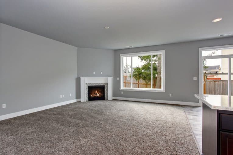 carpeting on floor in newly remodeled room