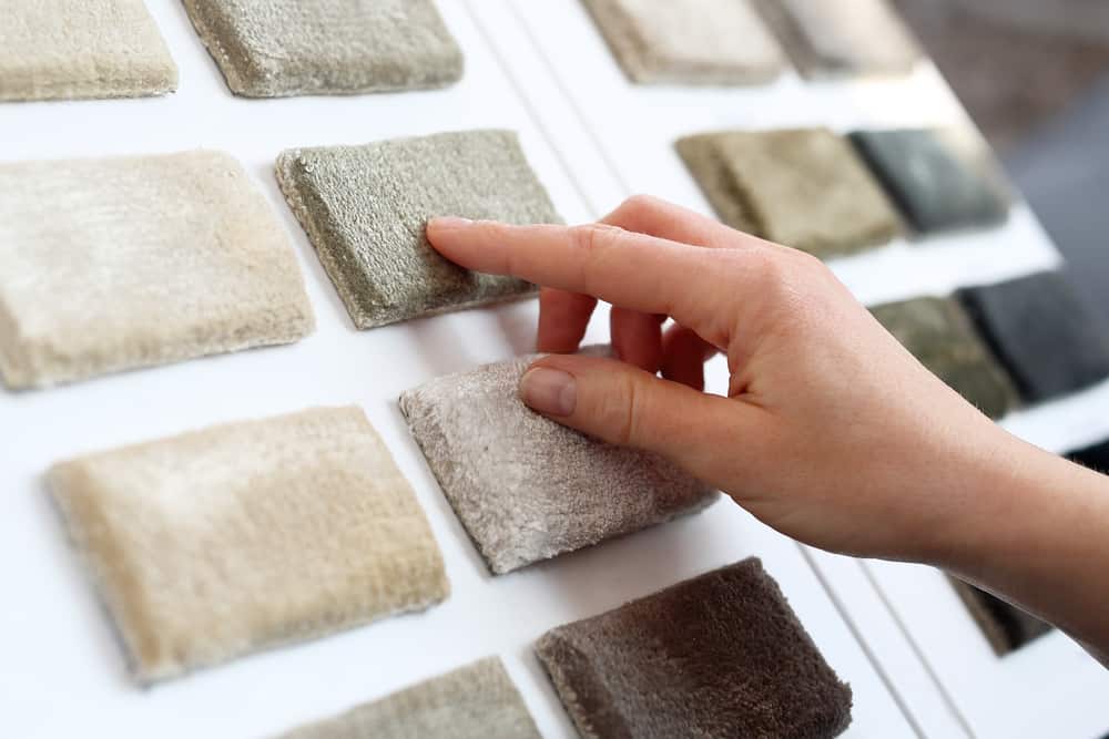 buying carpeting from sample book