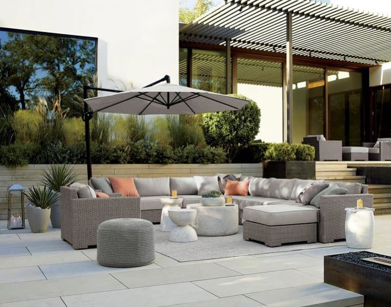 Upholstered outdoor sofas