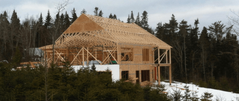 Passive house under construction. 