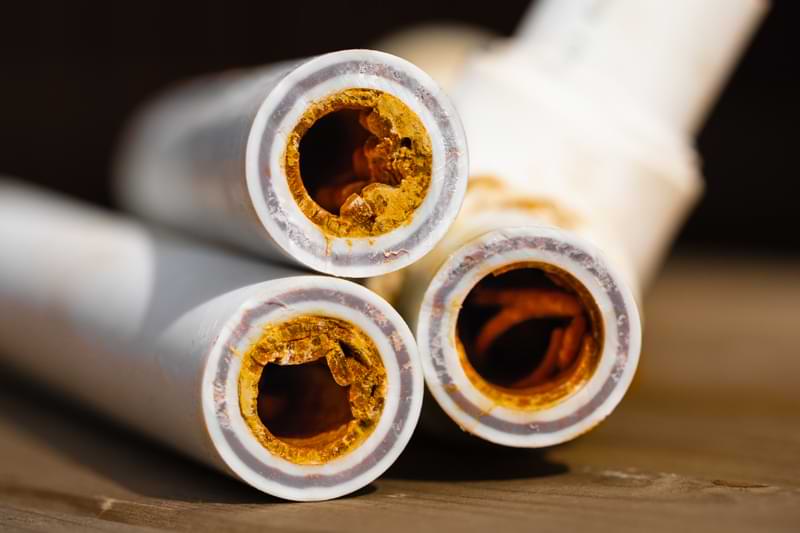 Grease deposits in plumbing pipes