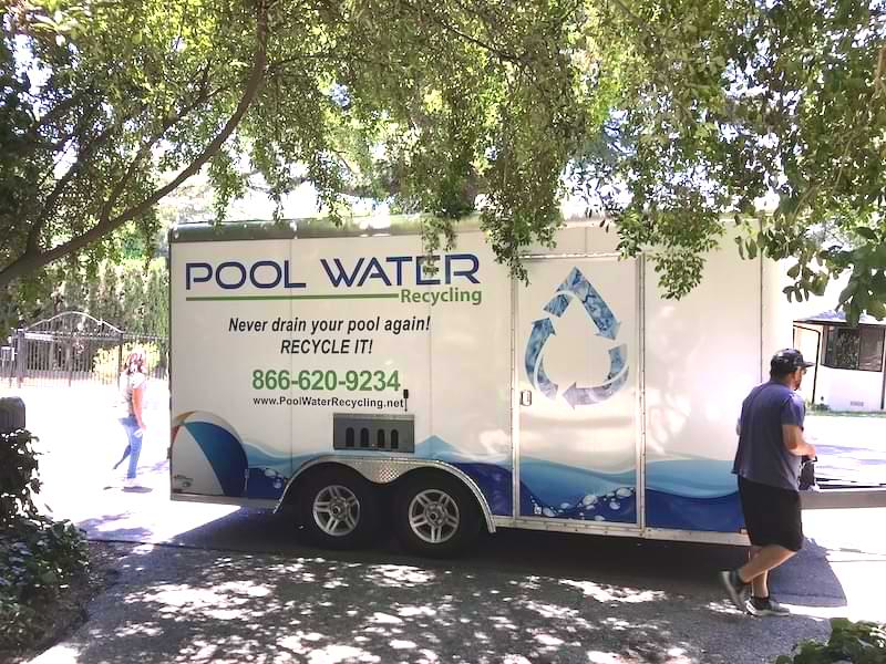 trailer of pool water RO filters