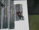 spray painting metal roof