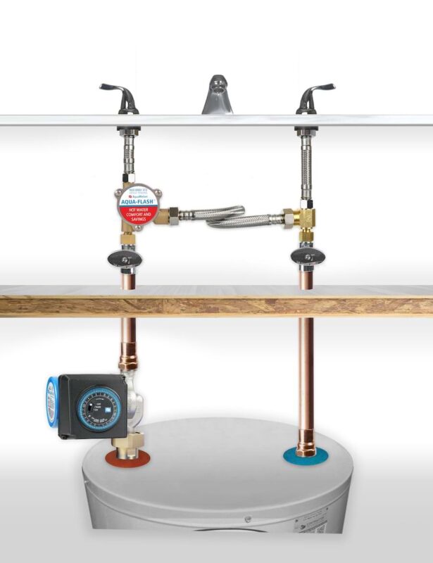 recirculating hot water pump and under-sink valve