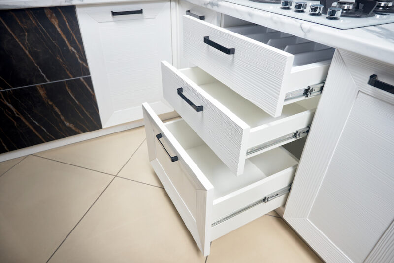 cabinet drawers on glides