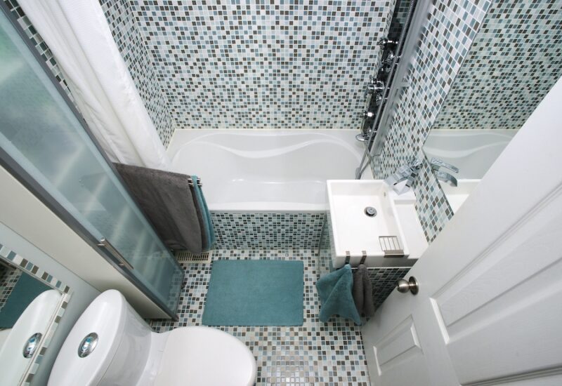 ceramic tile basement bathroom