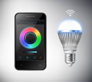Smartphone and smart led lightbulb