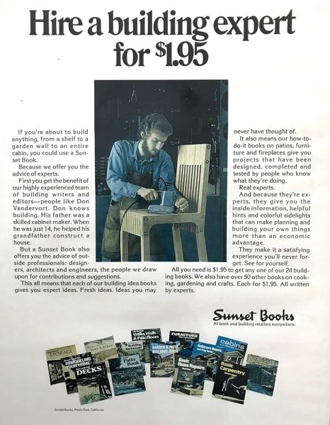 Don_Vandervort_sunset_books_woodworking-web1 Don Vandervort appearing in an ad for Sunset Books woodworking